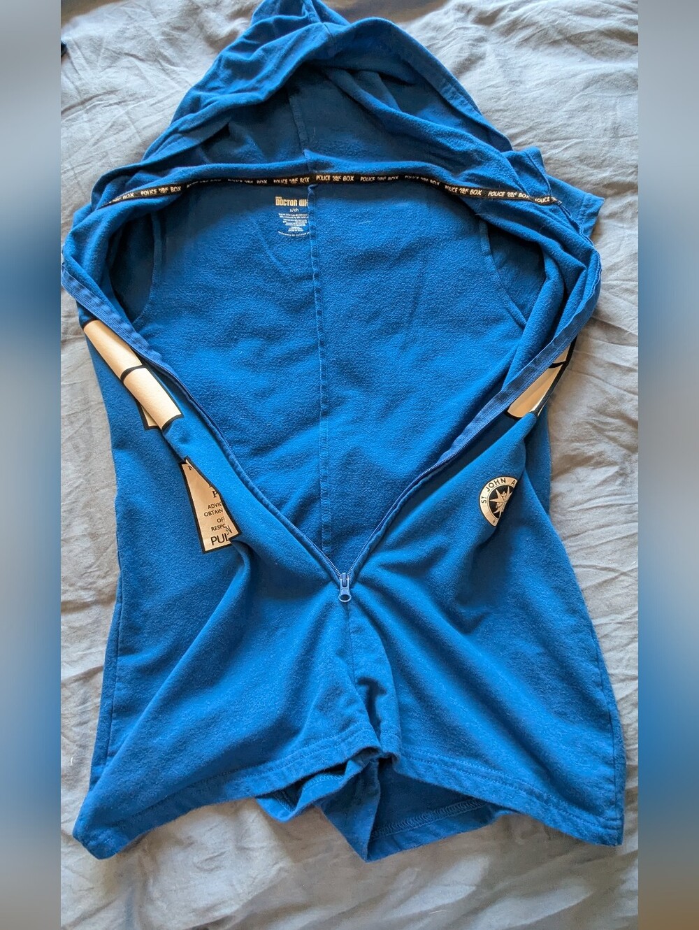Blue TARDIS Inspired Hooded Romper - Doctor Who - Picture 10 of 10